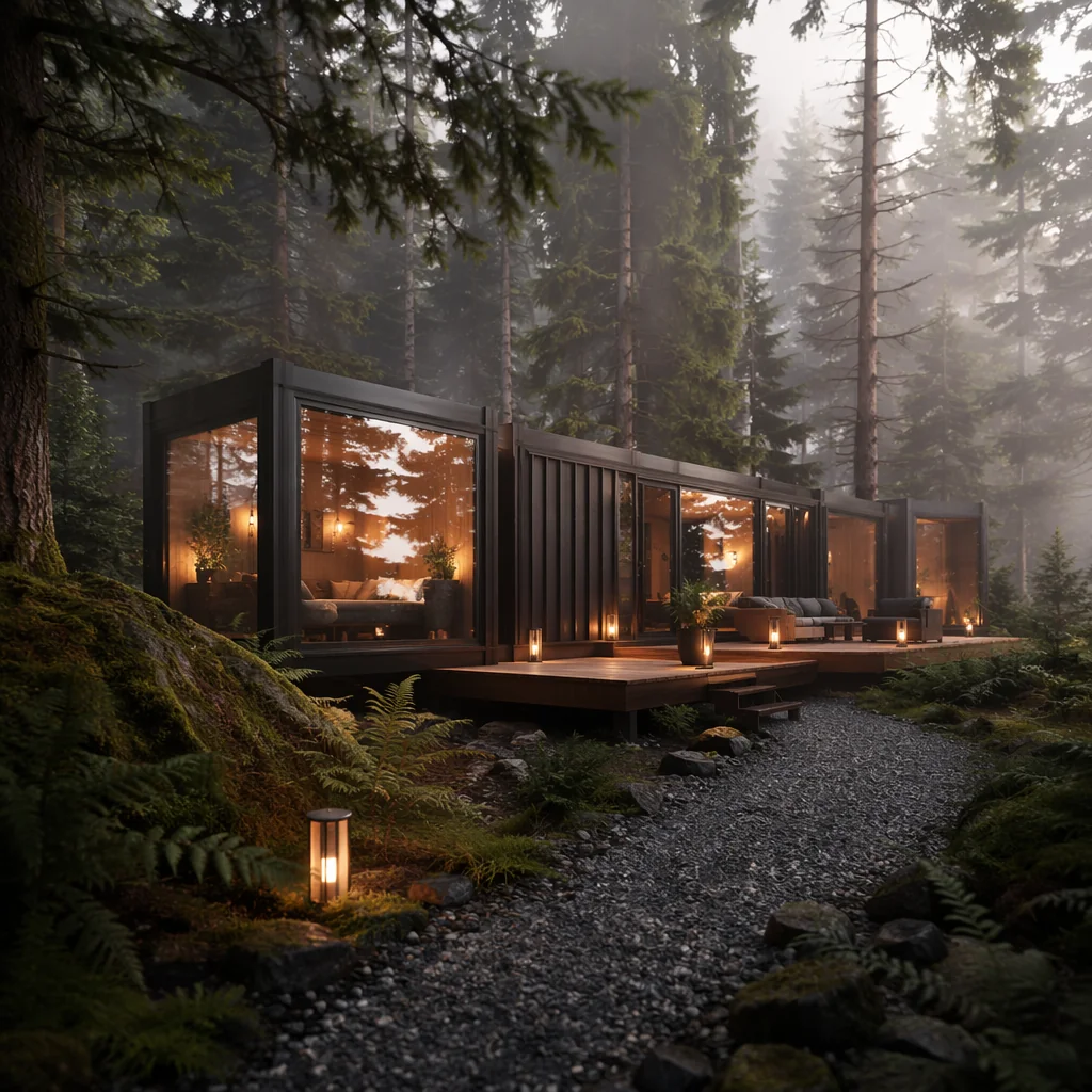 Forest eco-cabin container home