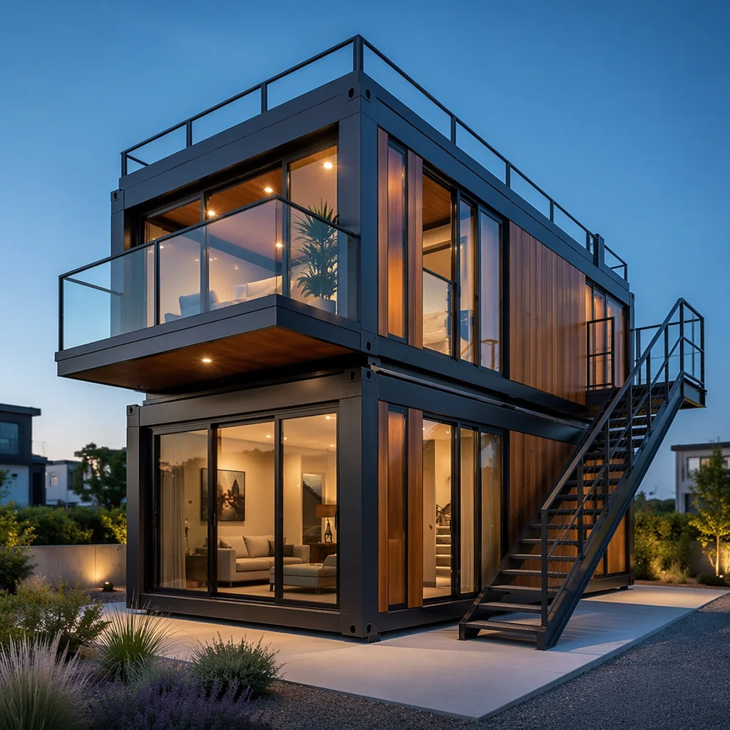 Custom stacked container home configuration