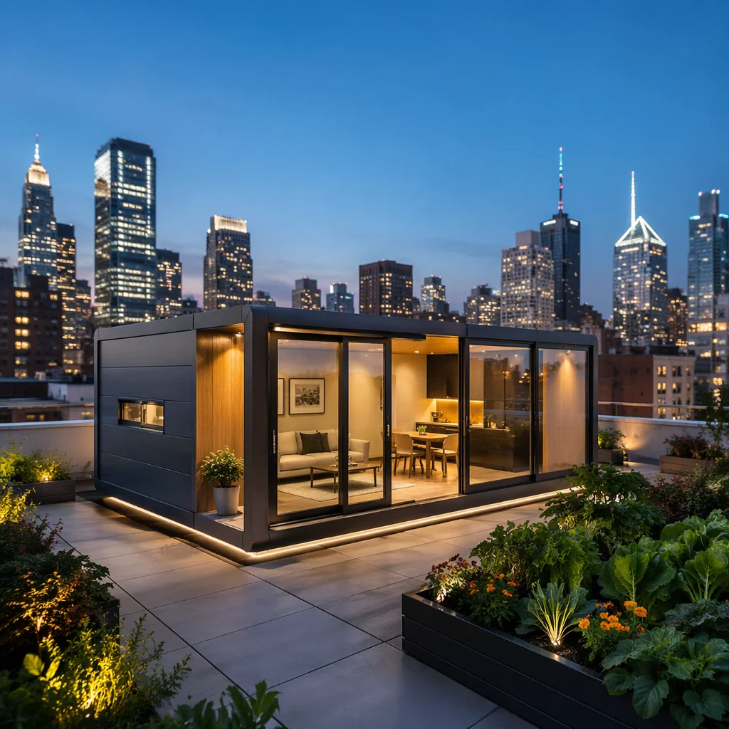 Urban rooftop container home